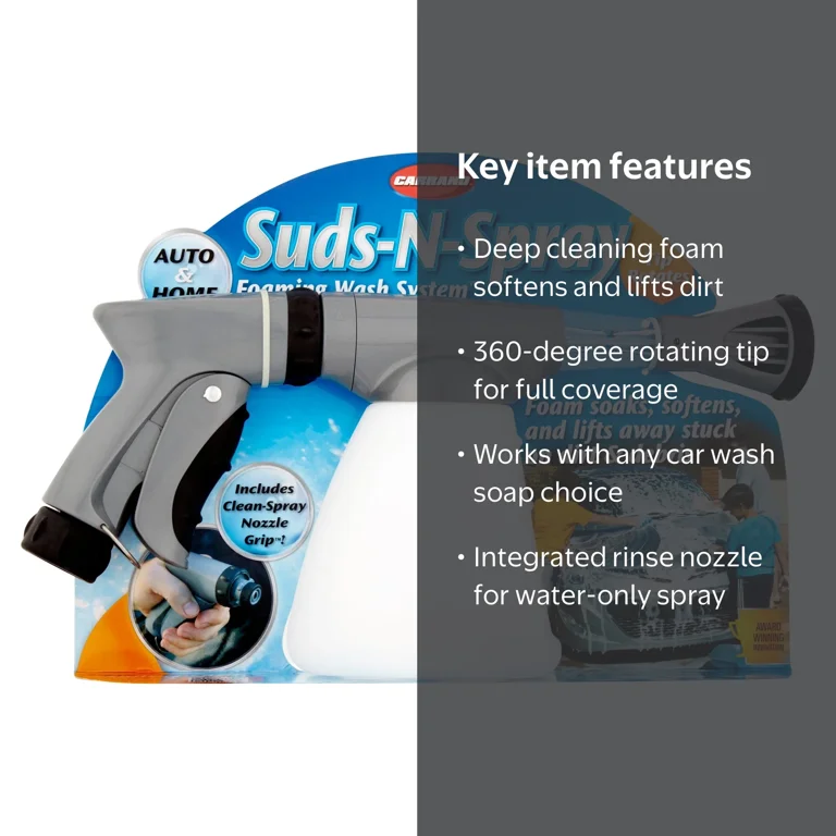 Carrand 92230 Suds-N-Spray Foaming Car Wash System - Walmart.com