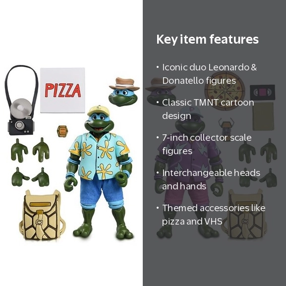 Teenage Mutant Ninja Turtles Vacation Leonardo & Donatello Figures