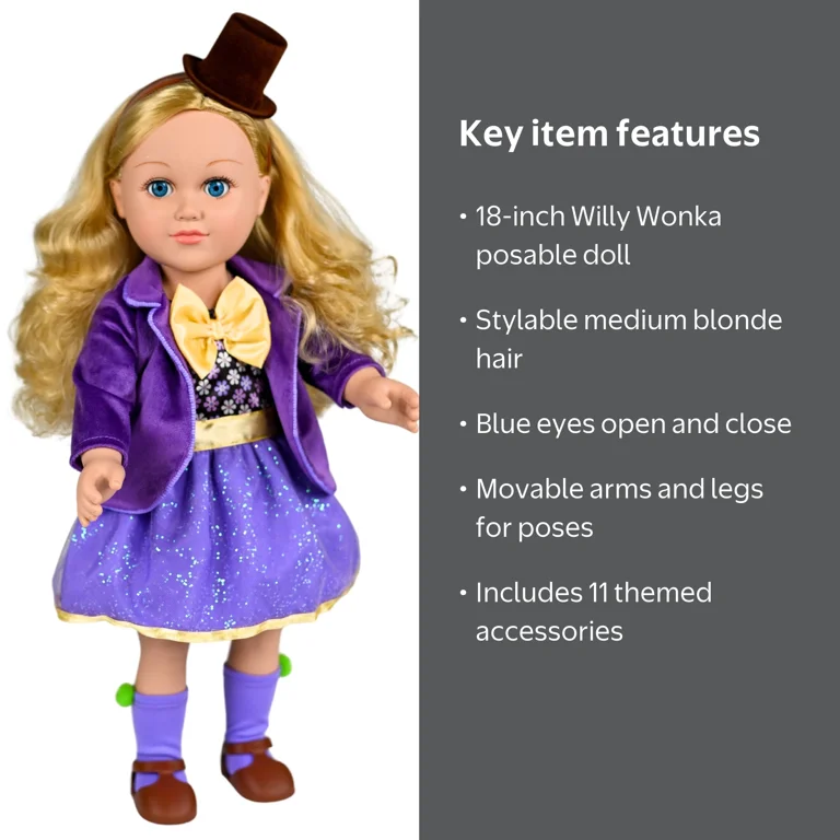 My Life As Willy Wonka Posable 18-inch Doll, Medium Blonde Hair