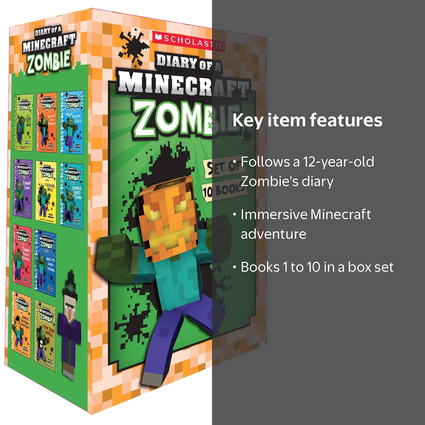 【10冊セット】Diary of a Minecraft Zombie Book Diary Of A Minecraft Zombie Box Set, Books 1 to 10 - Walmart.com