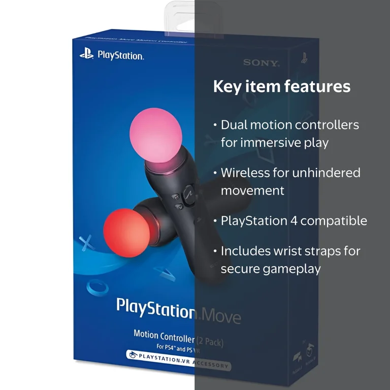 Sony, Move motion controller, Wireless Pack of 2, Black - Walmart.com