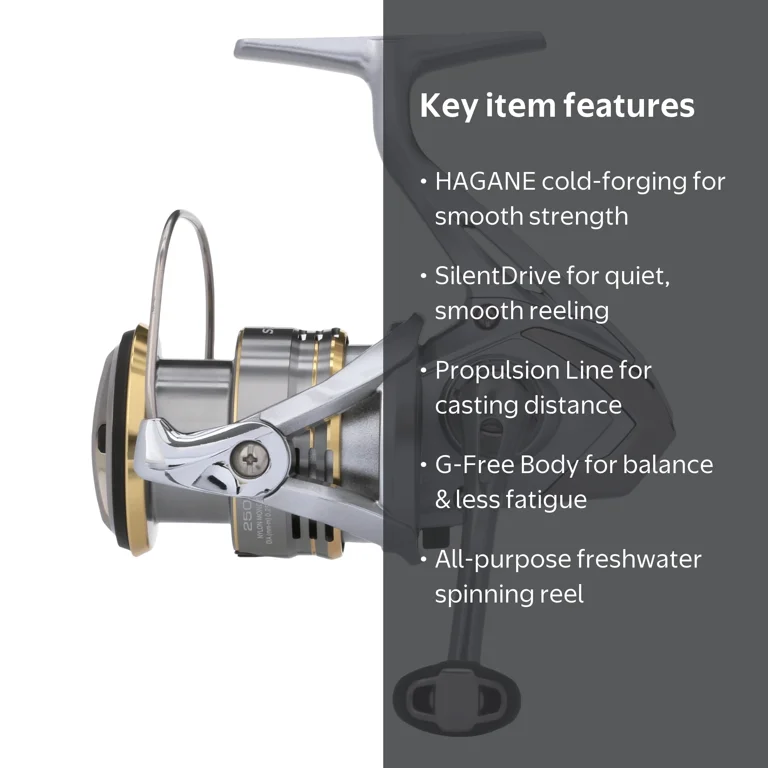 Shimano Sedona 2500HG FJ Spinning Reel, HAGANE Gear, SilentDrive