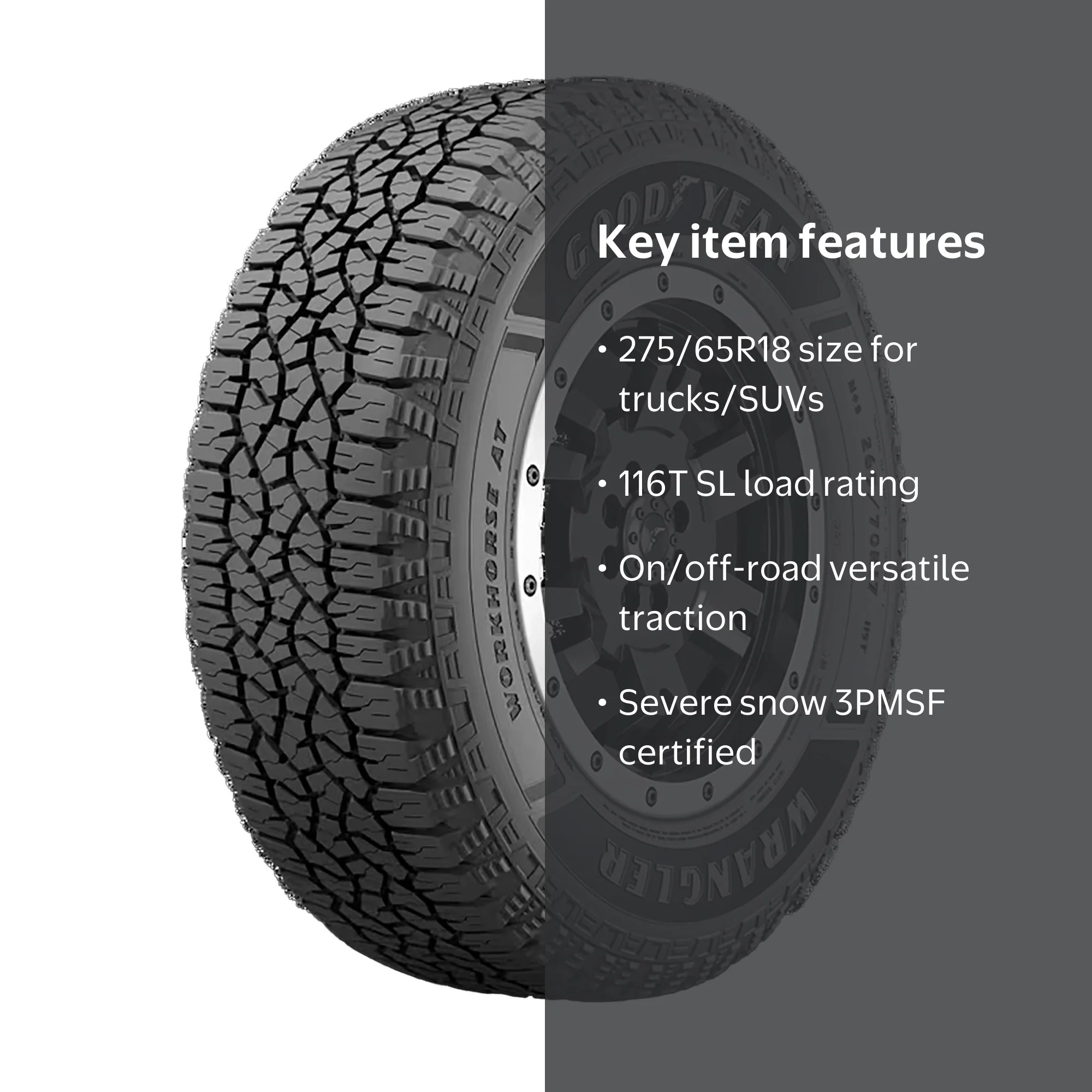 Goodyear Wrangler Workhorse AT 275/65R18 116T Light Truck Tire