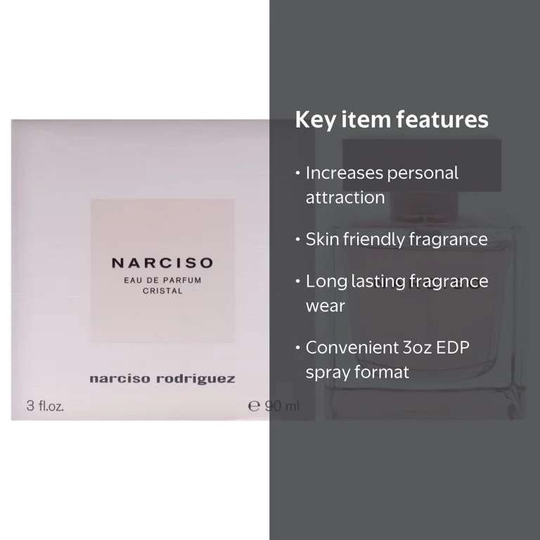 Narciso Rodriguez, Narciso Cristal EDP Spray, 3 oz, Woody Aromatic