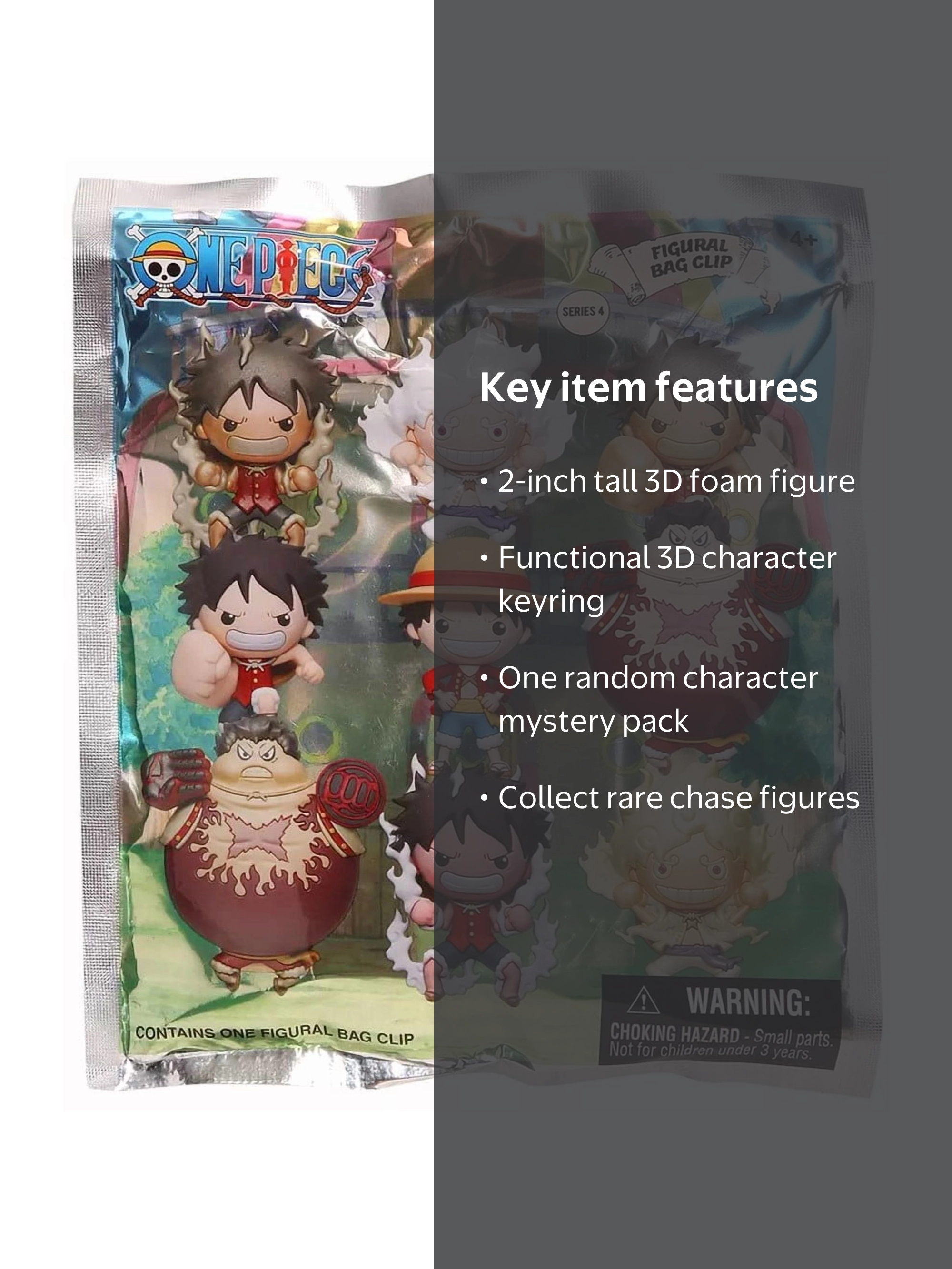 3D Figural Keyring One Piece Series 4 Mystery Pack (1 RANDOM