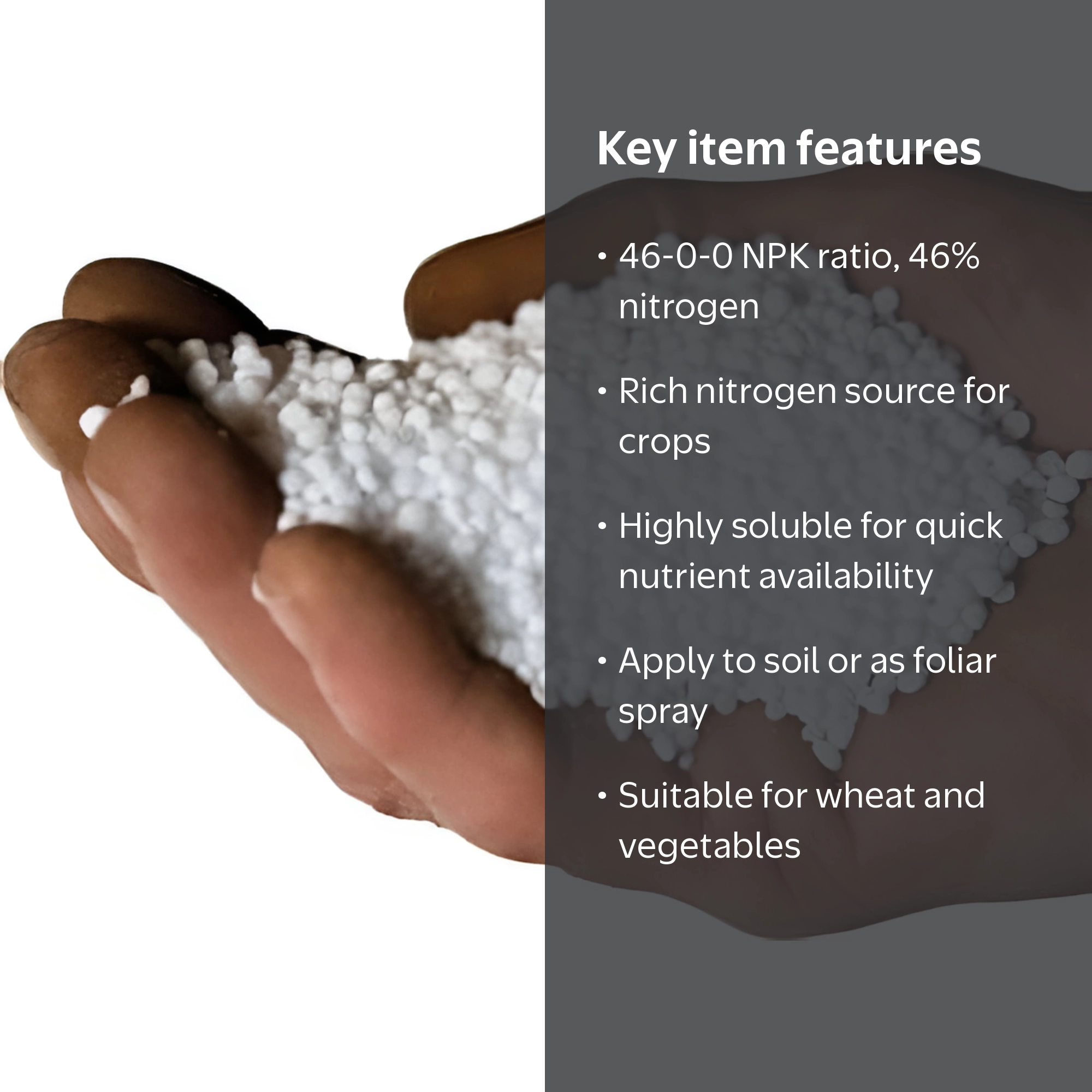 UREA, 46-0-0 Nitrogen Fertilizer, 5 Lbs, Soluble for Crops and