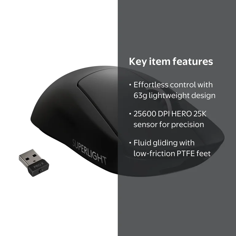 Logitech G Pro X Superlight Wireless Gaming Mouse, Ultra
