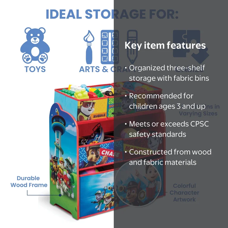 Nick Jr. PAW Patrol Multi-Bin Toy Organizer by Delta Children
