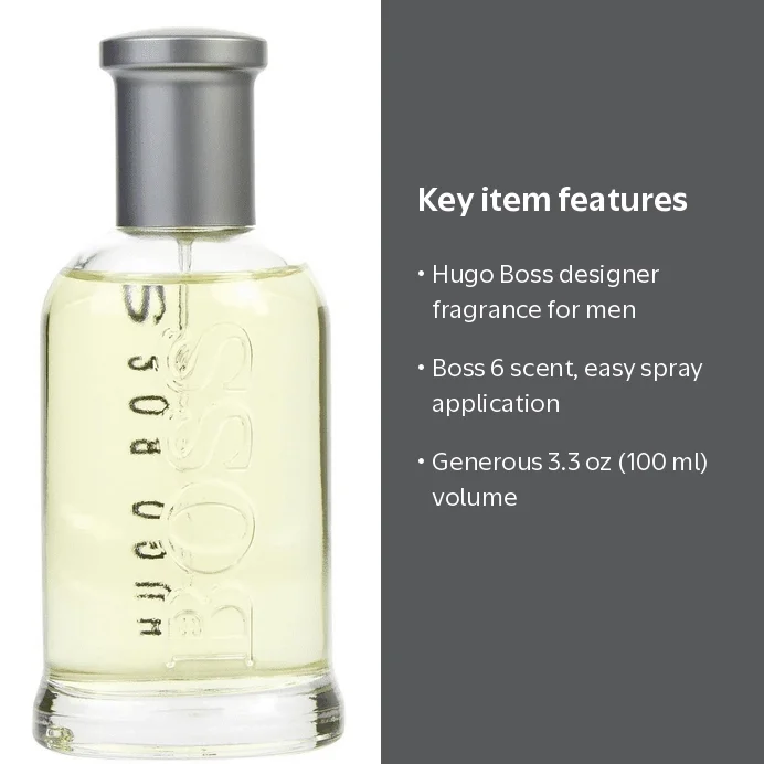 HUGO BOSS, Boss 6 Eau De Toilette Spray, 3.3 oz, for Men - Walmart.com