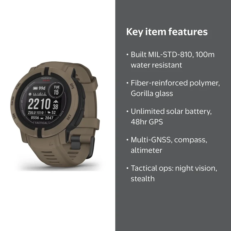 Garmin Instinct 2 Solar Tactical Edition 45mm Rugged GPS