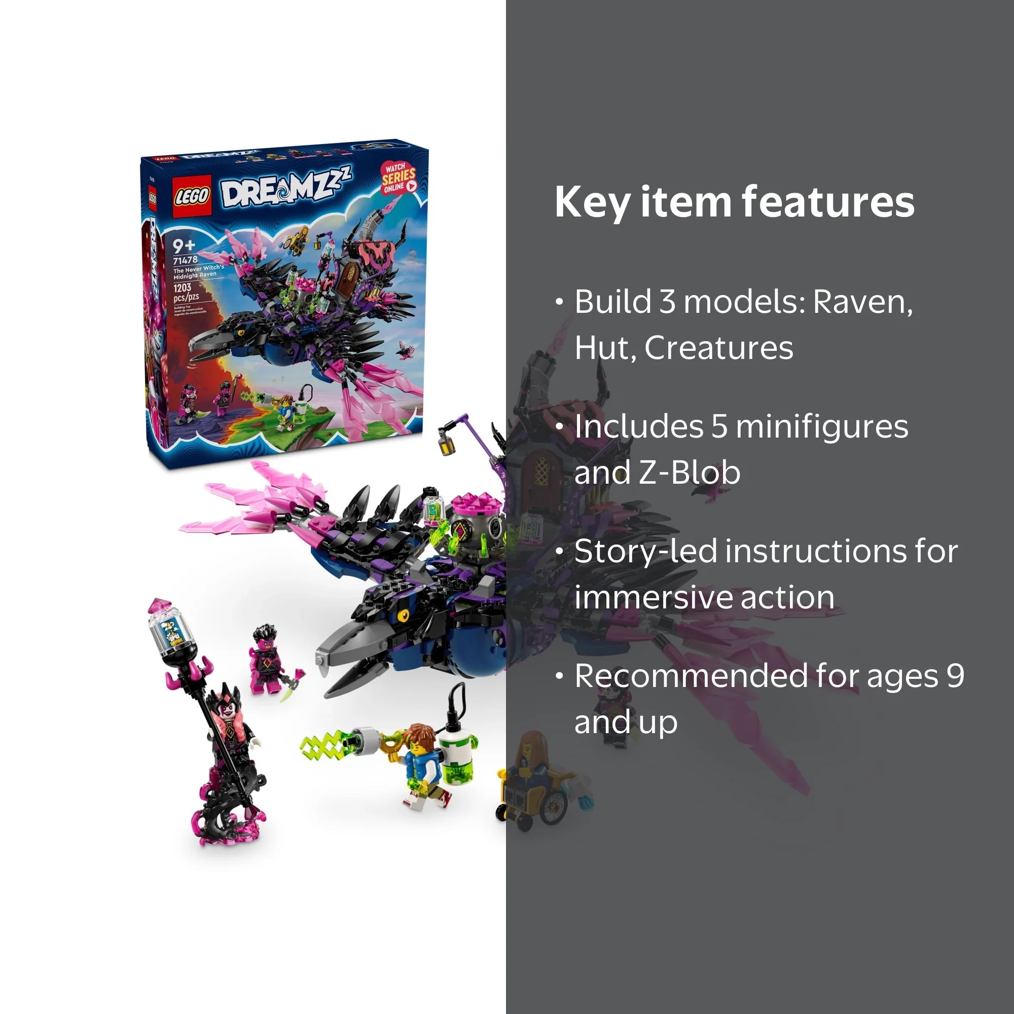LEGO DREAMZzz The Never Witch's Midnight Raven Building Toy