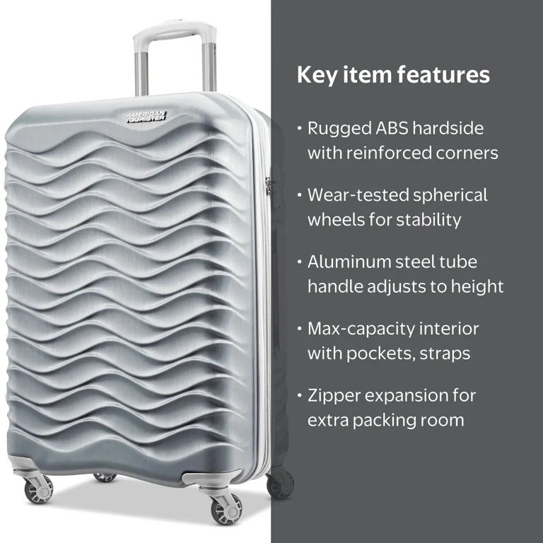 American Tourister Pirouette NXT Hardside Large Checked Luggage