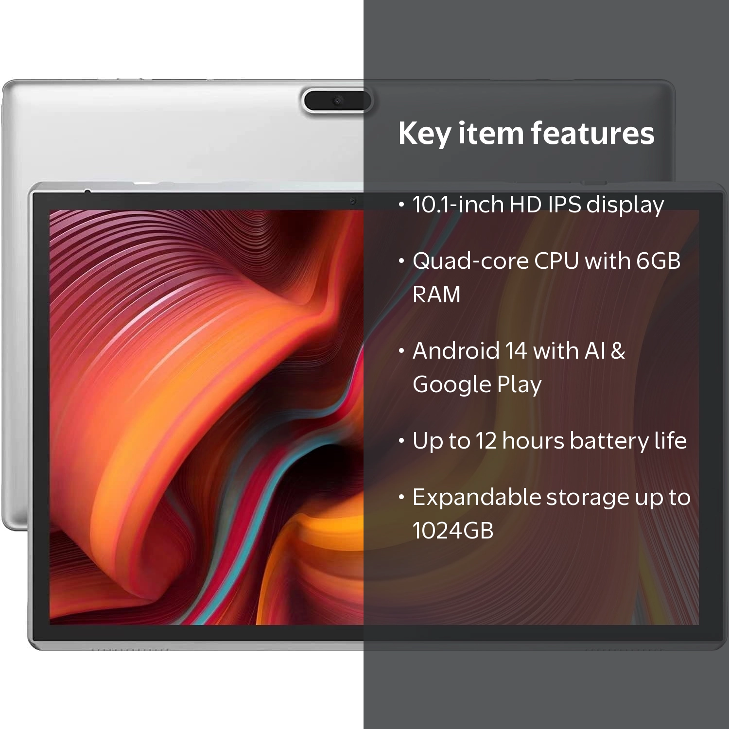 Androidタブレット 10.4インチ 6GB RAM 128GB ROM Android タブレット