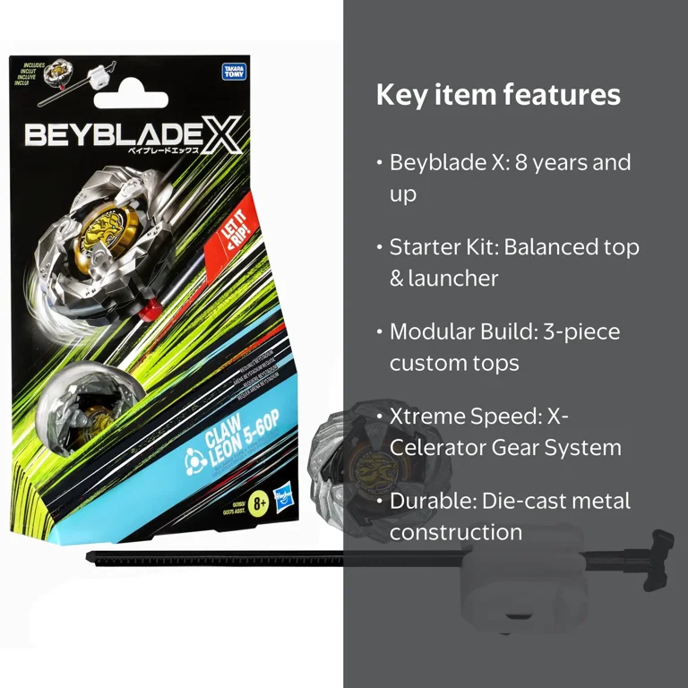 Beyblade, Battling Top Set, Claw Leon 5-60P Starter Pack, Ages 8+