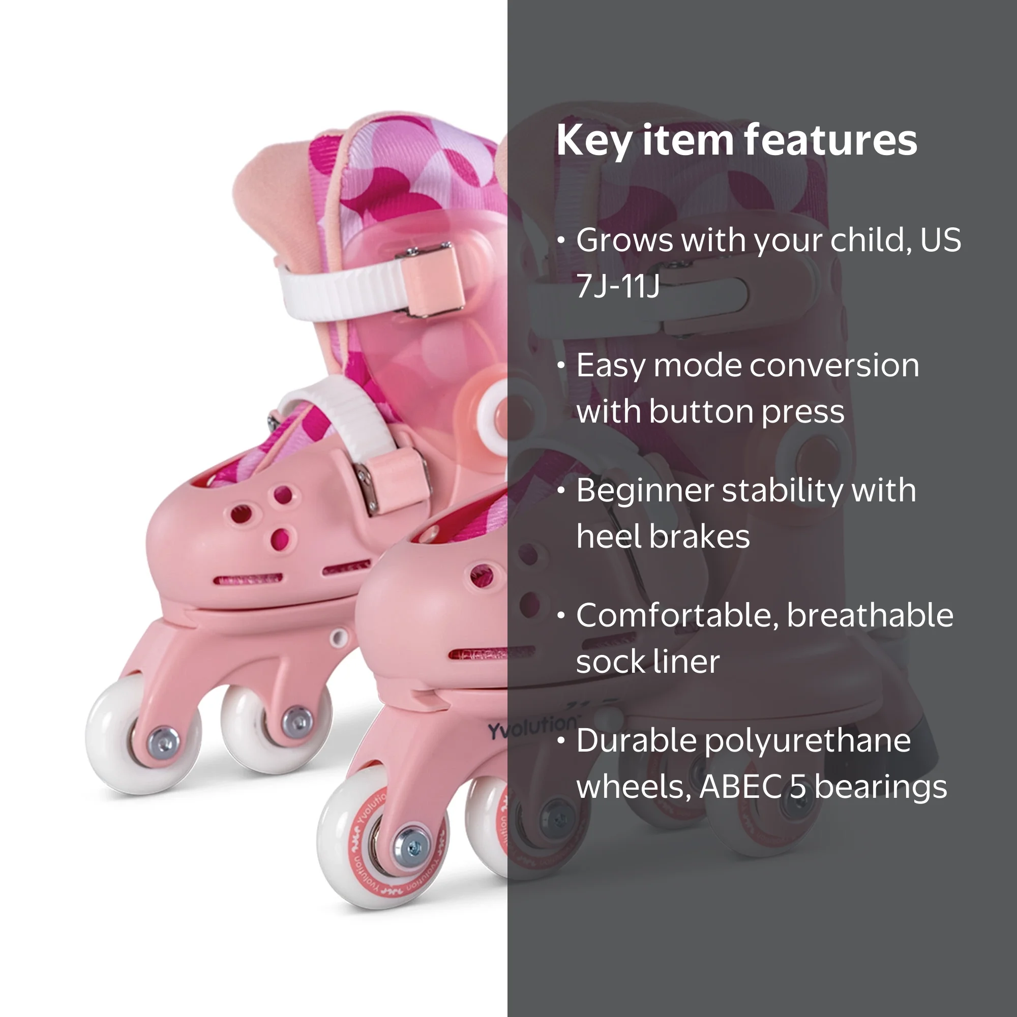 Free Shipping! Yvolution Twista Skates, 2-in-1 Adjustable Kids