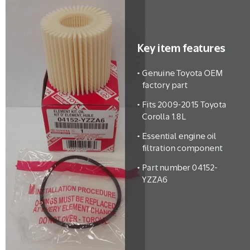 OEM, Oil Filter, 2009-2015 Corolla 1.8L, Factory OEM Part
