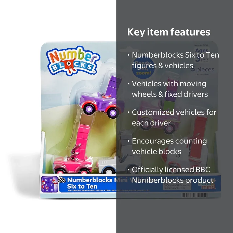 AND2BLE トレカ　5種　×10 HMV Curiosity hand2mind, Numberblocks Mini Vehicles, Six to Ten, Officially
