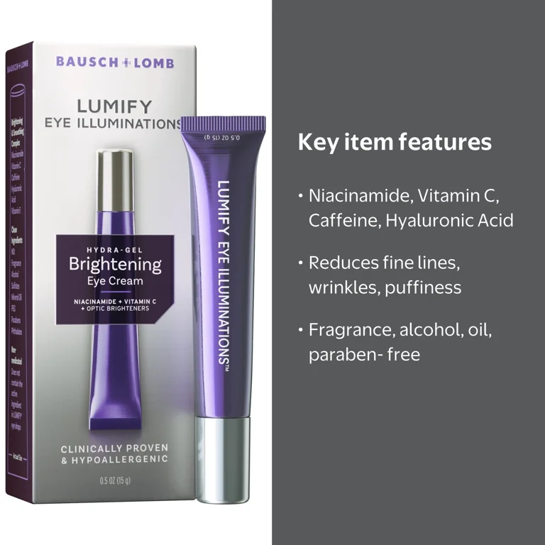 does glutathione lighten eye color LUMIFY Illuminations Brightening Eye & Under Eye Cream For Puffiness, 15 g Size:5 x 5mg Lab Pack 1