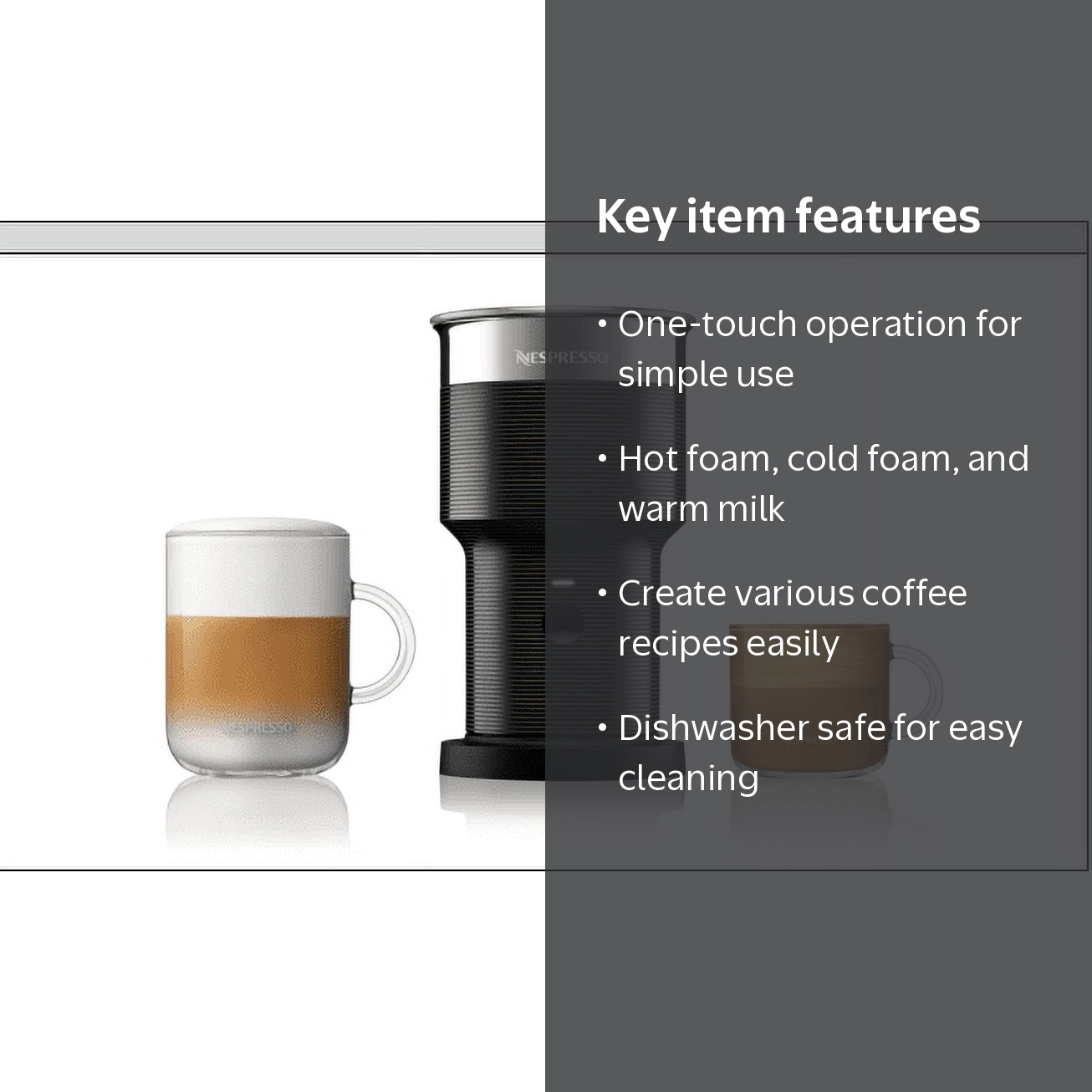 Nespresso Aeroccino XL Milk Frother, Black, 4392-BK-NE - Walmart.com