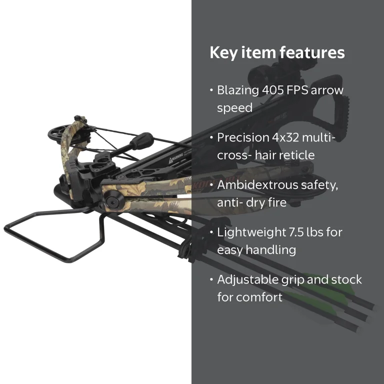 Bear X Konflict 405 FPS Crossbows with 32 multi cross-hair reticle