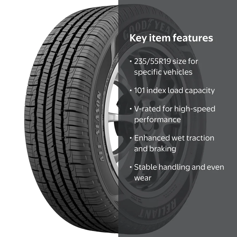 Goodyear Reliant All-Season 235/55R19 101V All-Season Tire Fits