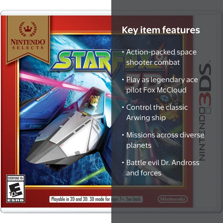 Nintendo, STARFOX 64 3D Nintendo 3DS, Action Space Shooter