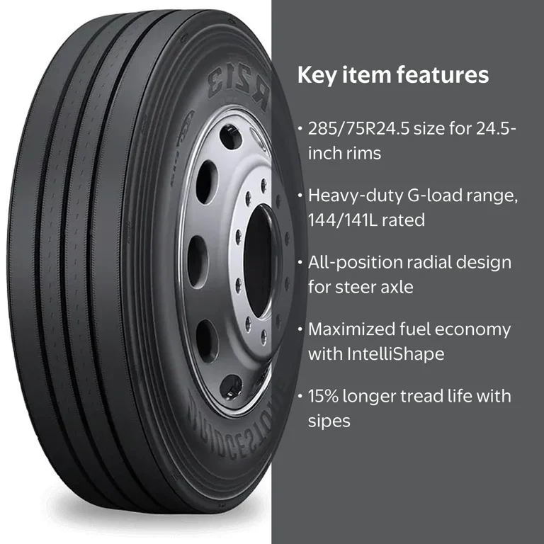 Bridgestone R213 Ecopia 285/75R24.5 144/141L G Commercial Tire