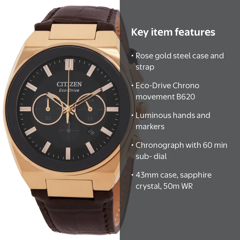 Citizen Axiom SC Chronograph Black Dial Men's Watch CA4583-01E