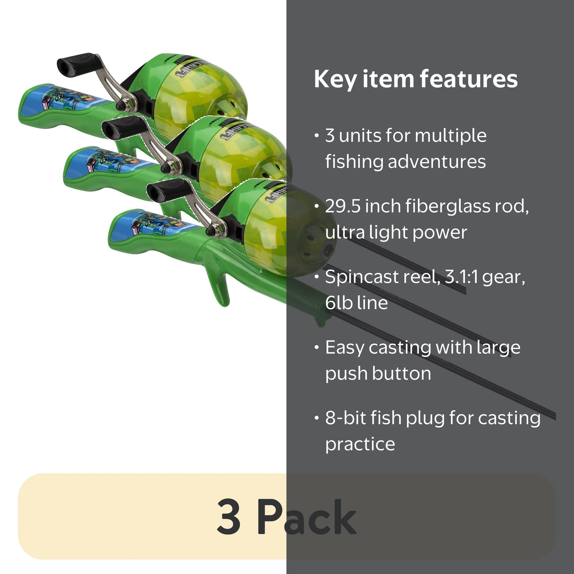 blaze fishing pole minecraft Kid Casters Youth The reel has 3.1 Minecraft: A Guide On How