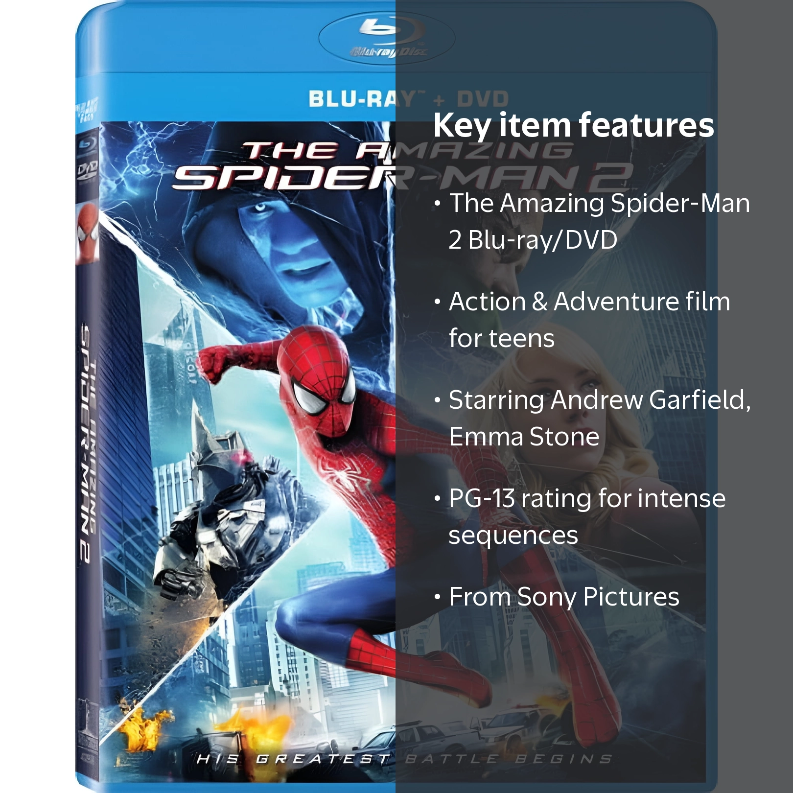 Sony Pictures The Amazing Spider-Man 2 Blu-ray DVD, PG-13
