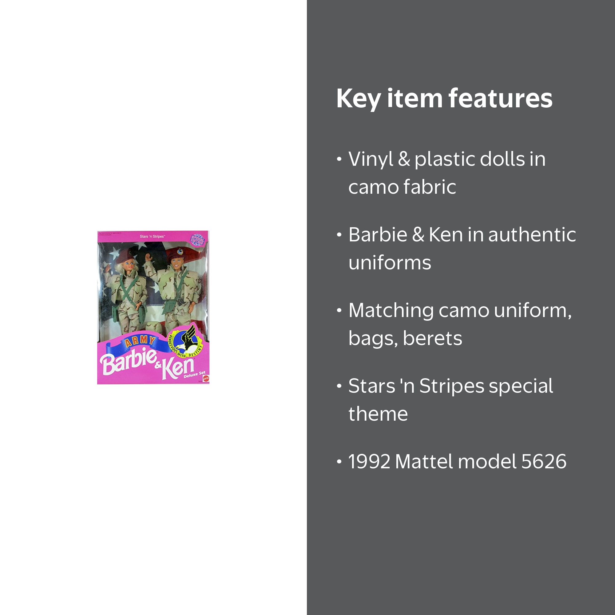 Star 'N Stripes ARMY Barbie & Ken Deluxe Set - Walmart.com