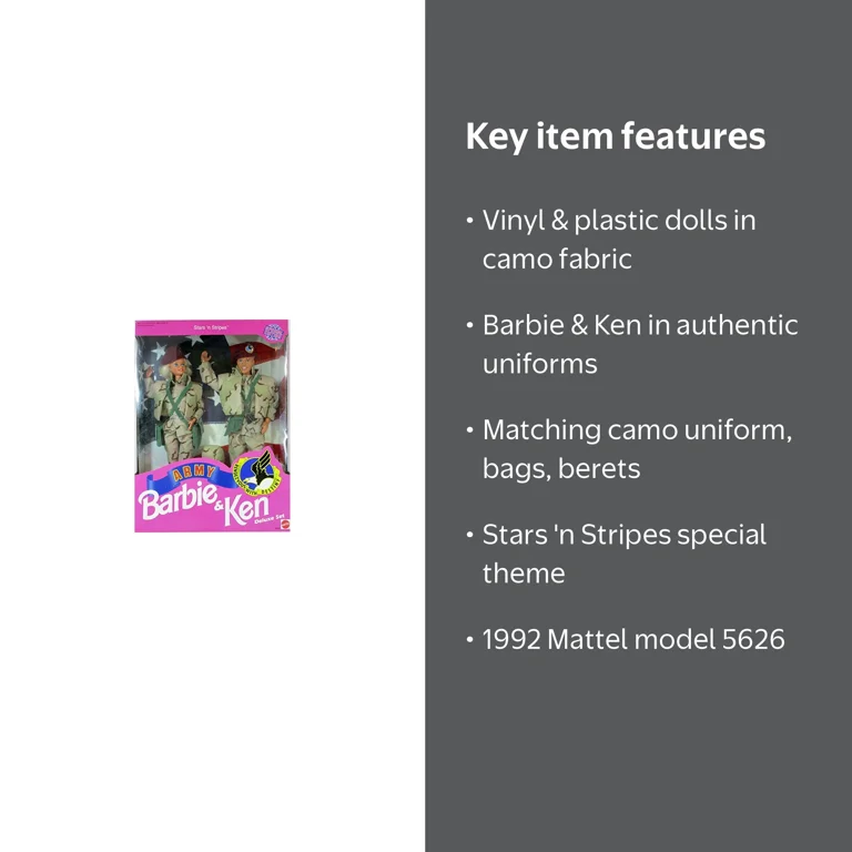 Star 'N Stripes ARMY Barbie & Ken Deluxe Set - Walmart.com