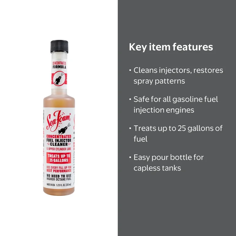 Sea Foam, Fuel Injector Cleaner, IC5, 5.25 oz Concentrated Formula