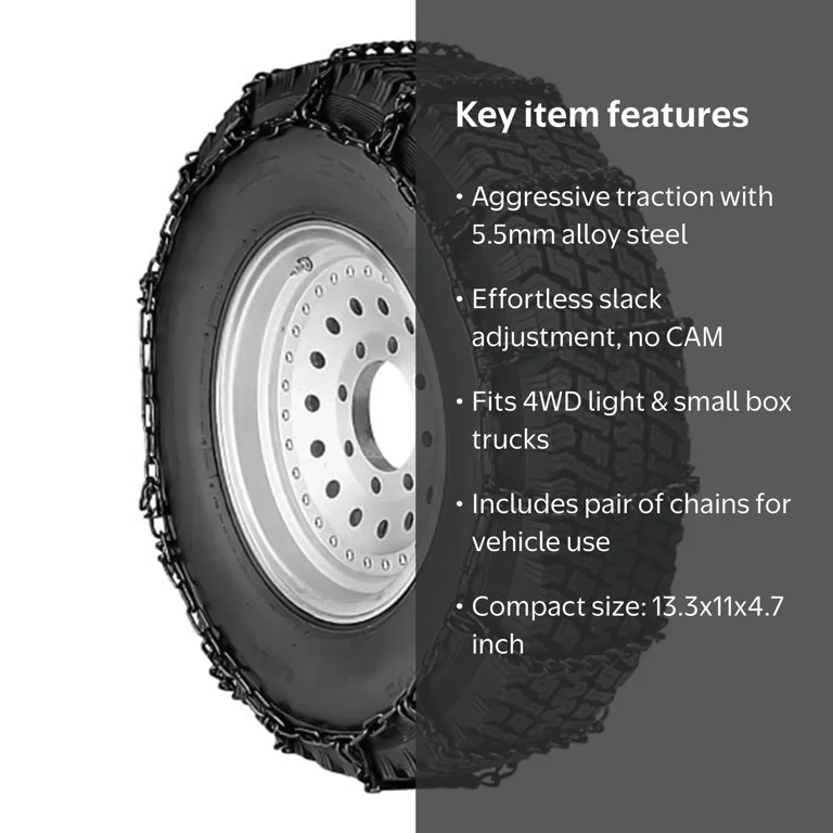 Security Chain Company QG2228 Quik Grip Square Rod Tire Chain