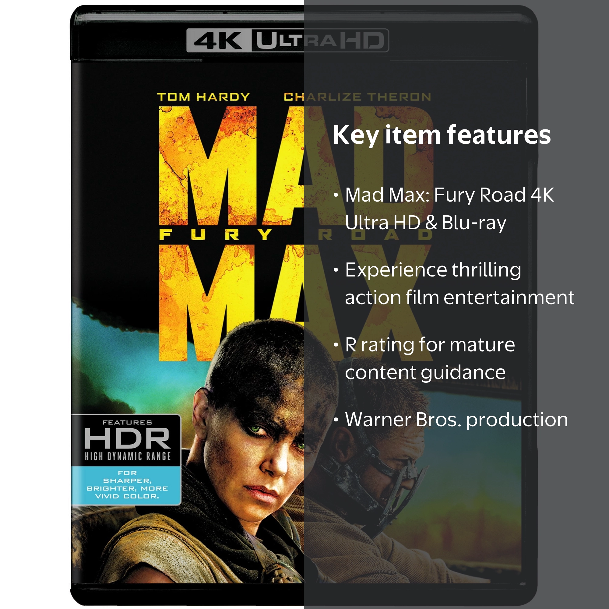 SDS, Mad Max: Fury Road UHD Action Movie, Includes Digital Offer