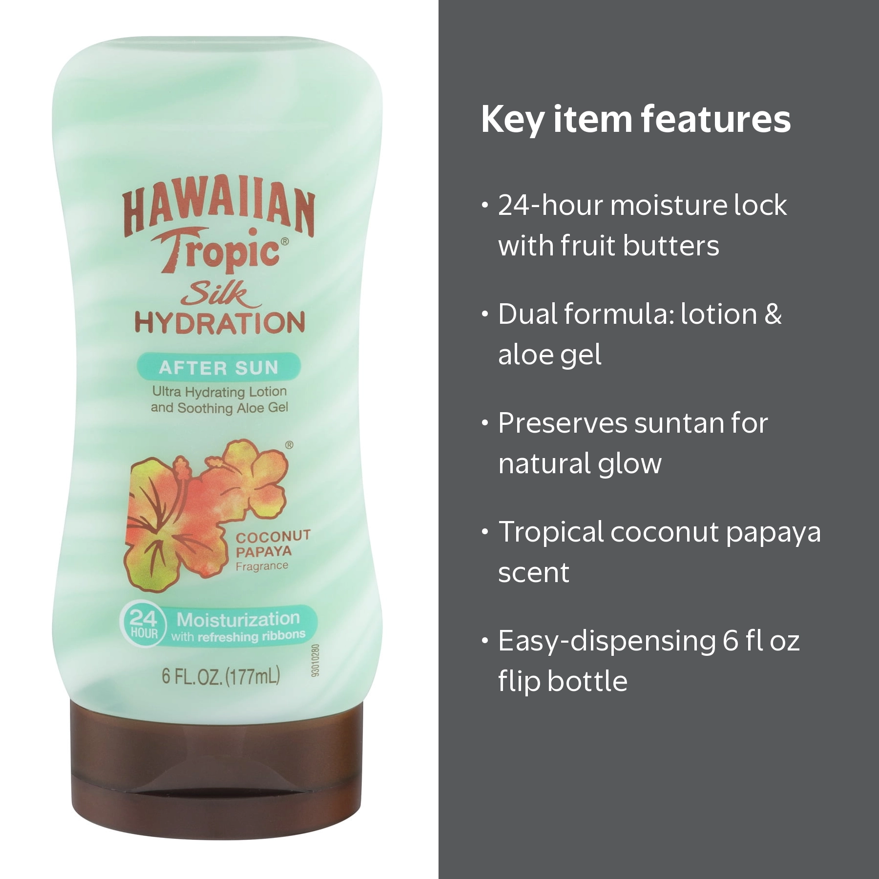 Hawaiian Tropic After Sun Lotion, Silk Hydration, Coconut Papaya