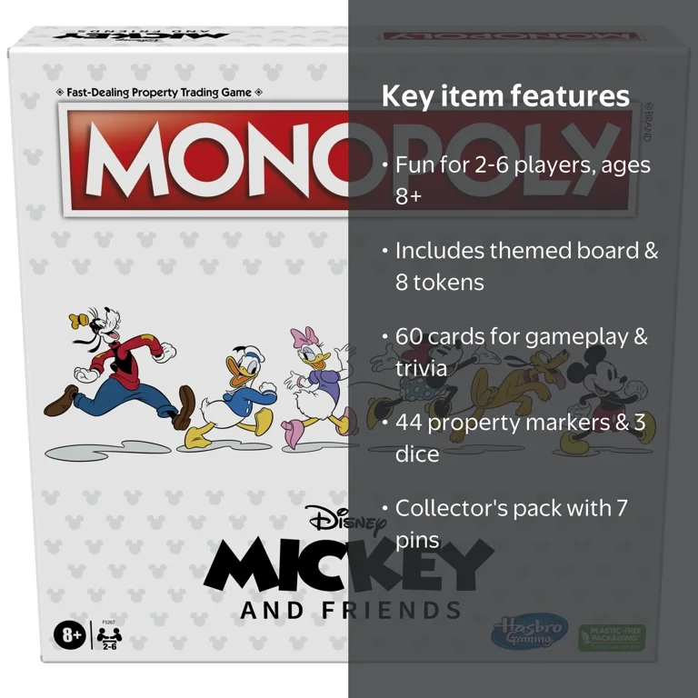 Monopoly, Board Game, Disney Mickey and Friends Edition