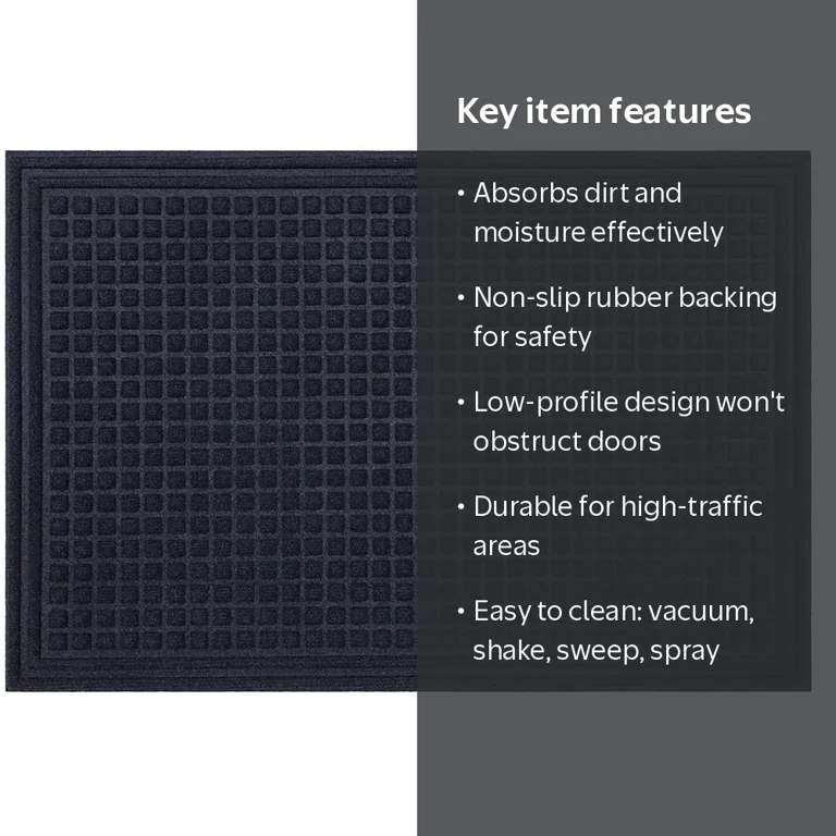 Mohawk Home Waffle Grid Impression Low Pile Non-Slip Indoor