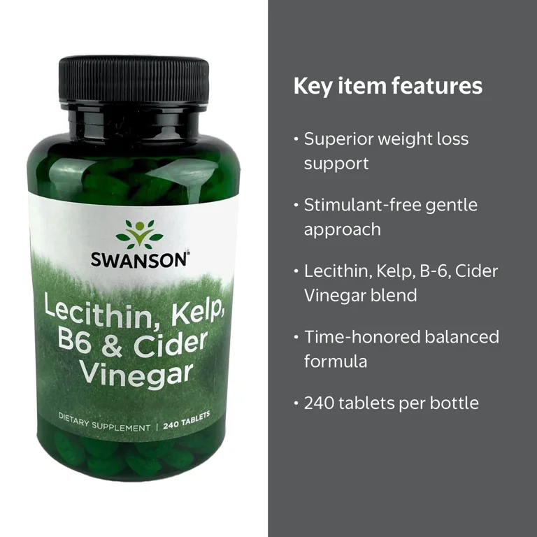 mason natural fat burner with chromium picolinate l-carnitine and iron Swanson Lecithin, Kelp, B-6, Cider Vinegar 240 Tablets Vitamin B12 & D