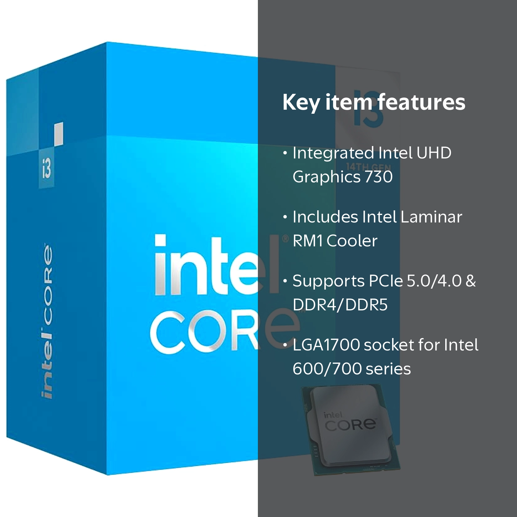 Intel Core i3-14100 3.5 GHz 4-Core LGA 1700 Desktop Processor (4 P