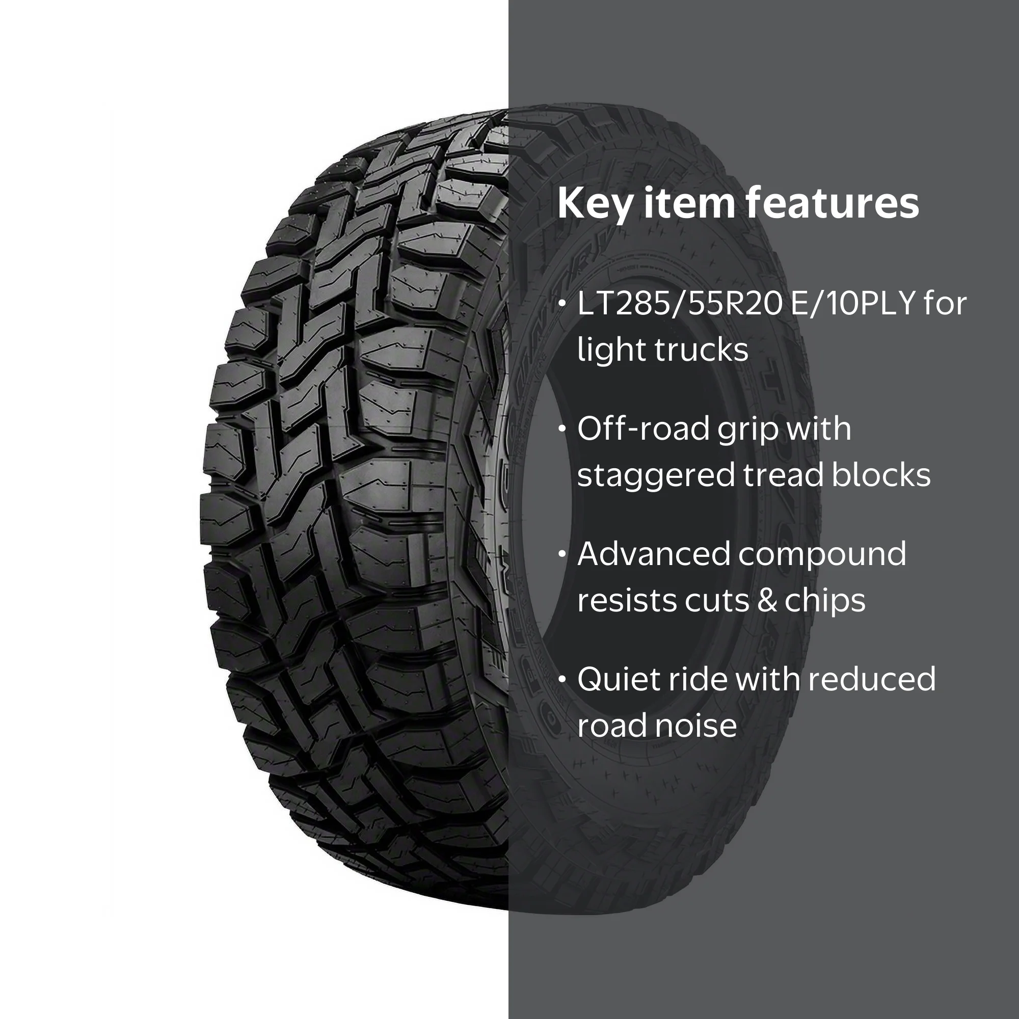 Toyo Open Country R/T All Terrain Tire LT285/55R20 122/119Q E 10