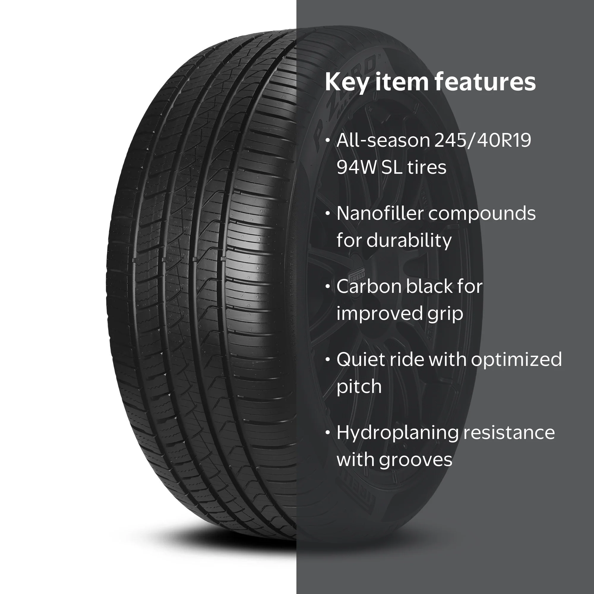 Pirelli, Passenger Tire, 245/40R19 94W All Season, UHP All Season