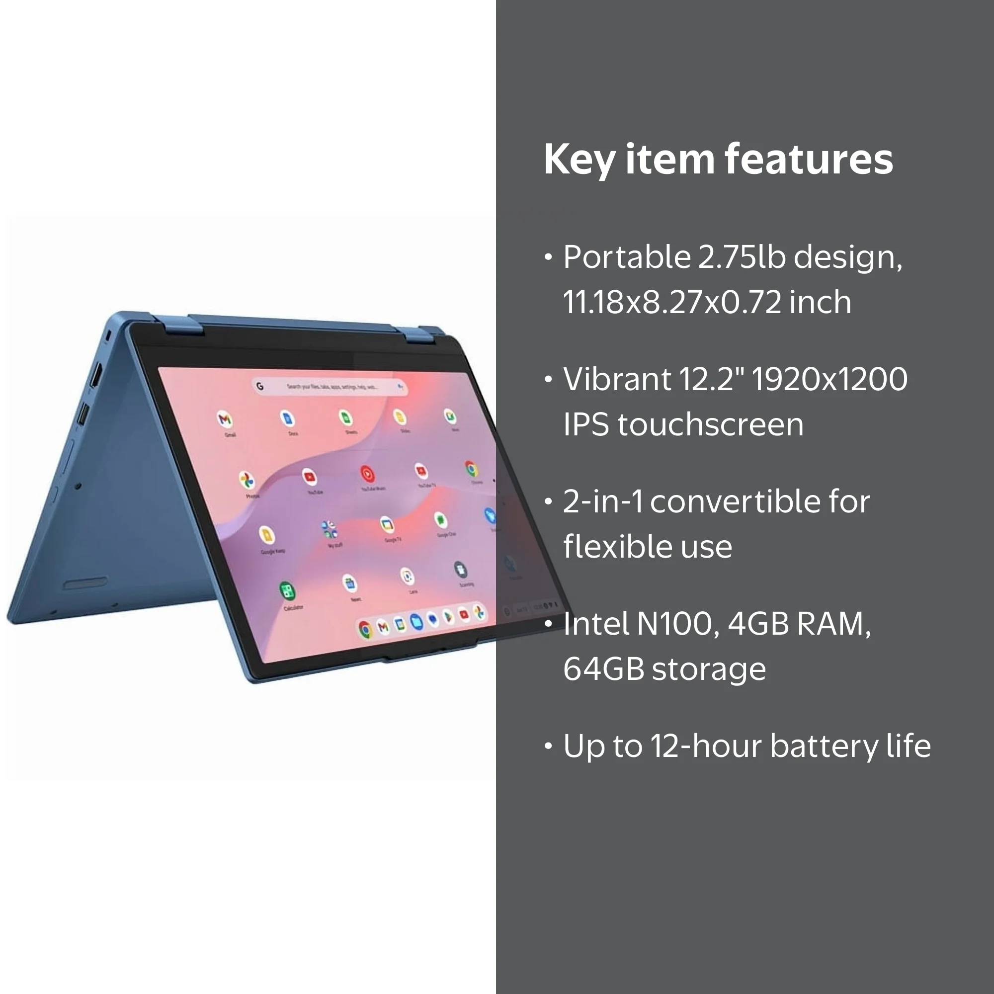 Lenovo - IdeaPad Flex 3i Chromebook Laptop - 12.2