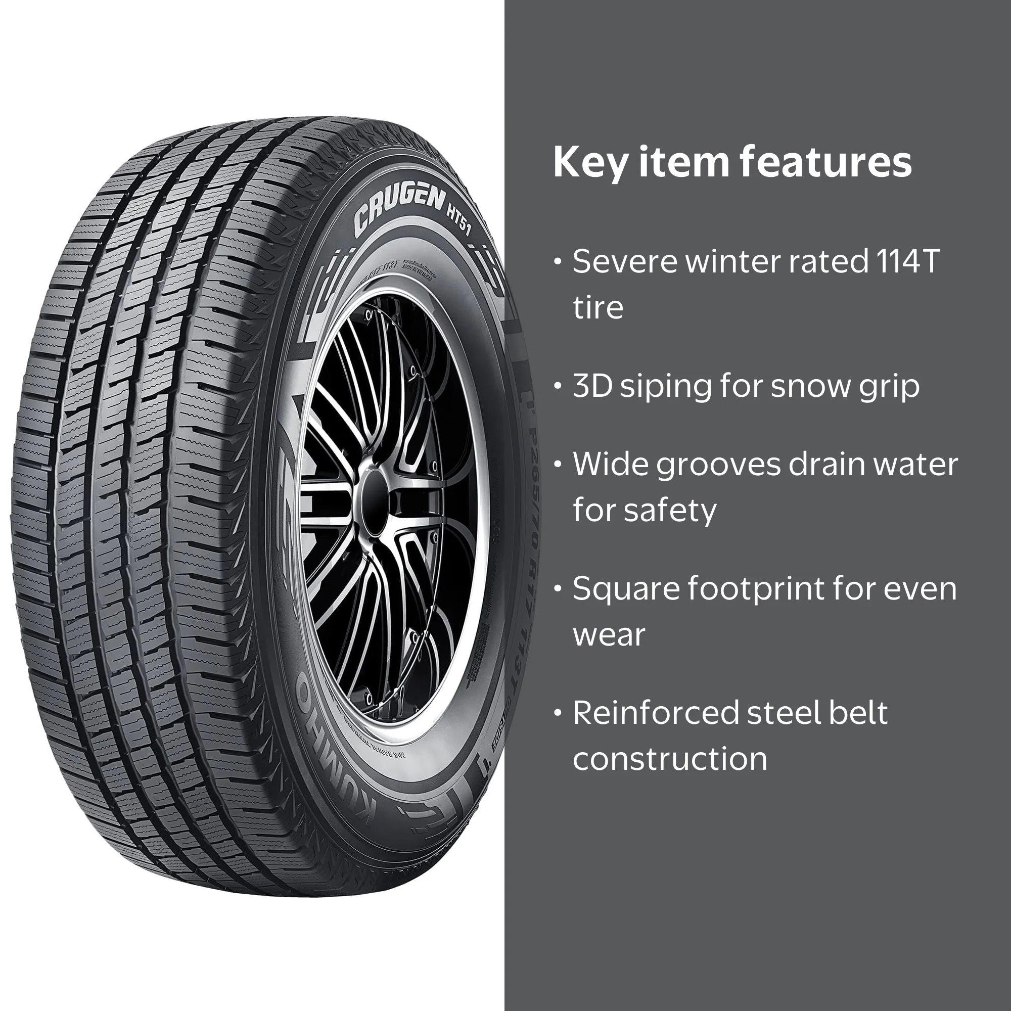 Kumho Crugen HT51 All Weather 275/60R20 114T Light Truck Tire