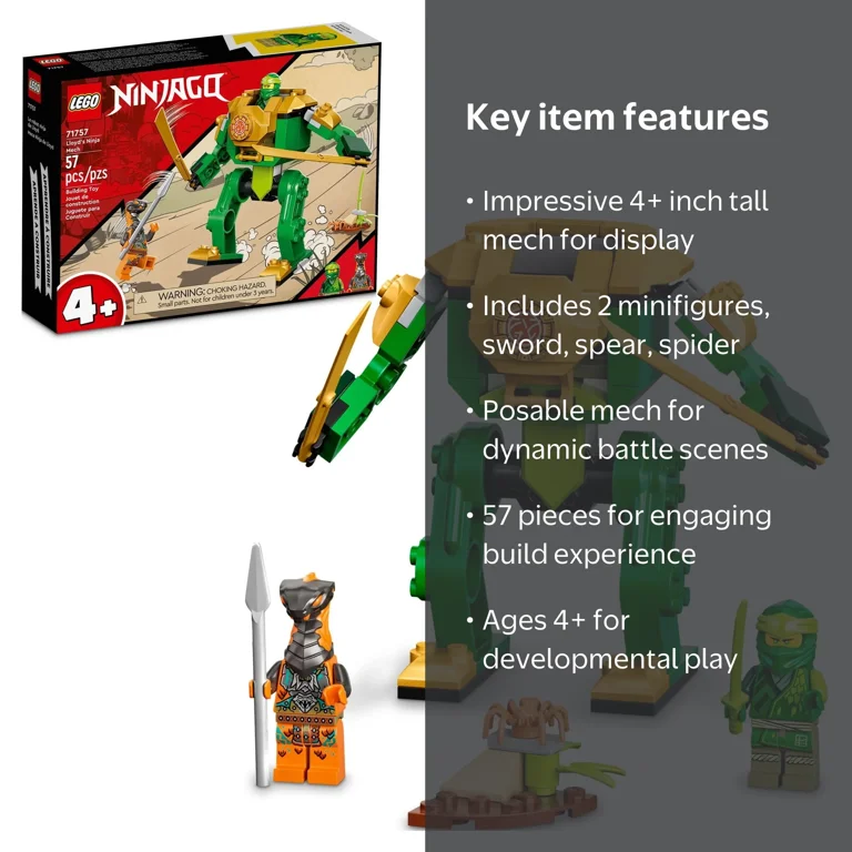 Ｐ LEGO NINJAGO Lloyd‚Äôs Ninja Mech Battle Action Figure Toy 71757
