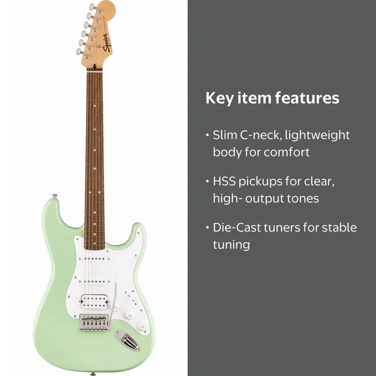 Fender Squier Sonic Stratocaster HSS Electric Guitar, White