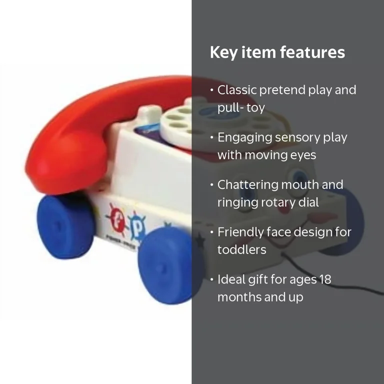 Fisher-Price Classic Chatter Telephone Play Toy for Toddlers