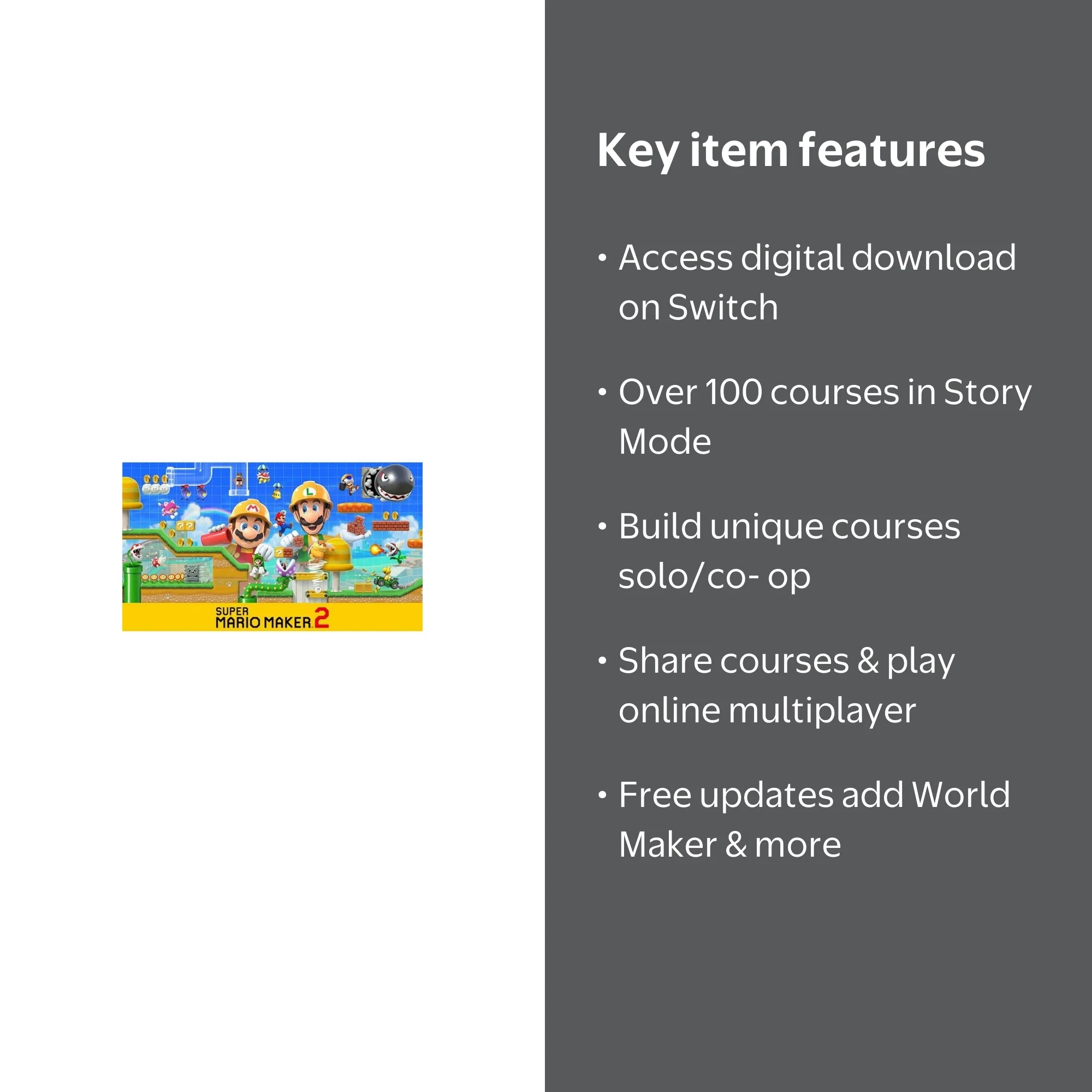 Super Mario Maker 2 - Nintendo Switch [Digital] - Walmart.com