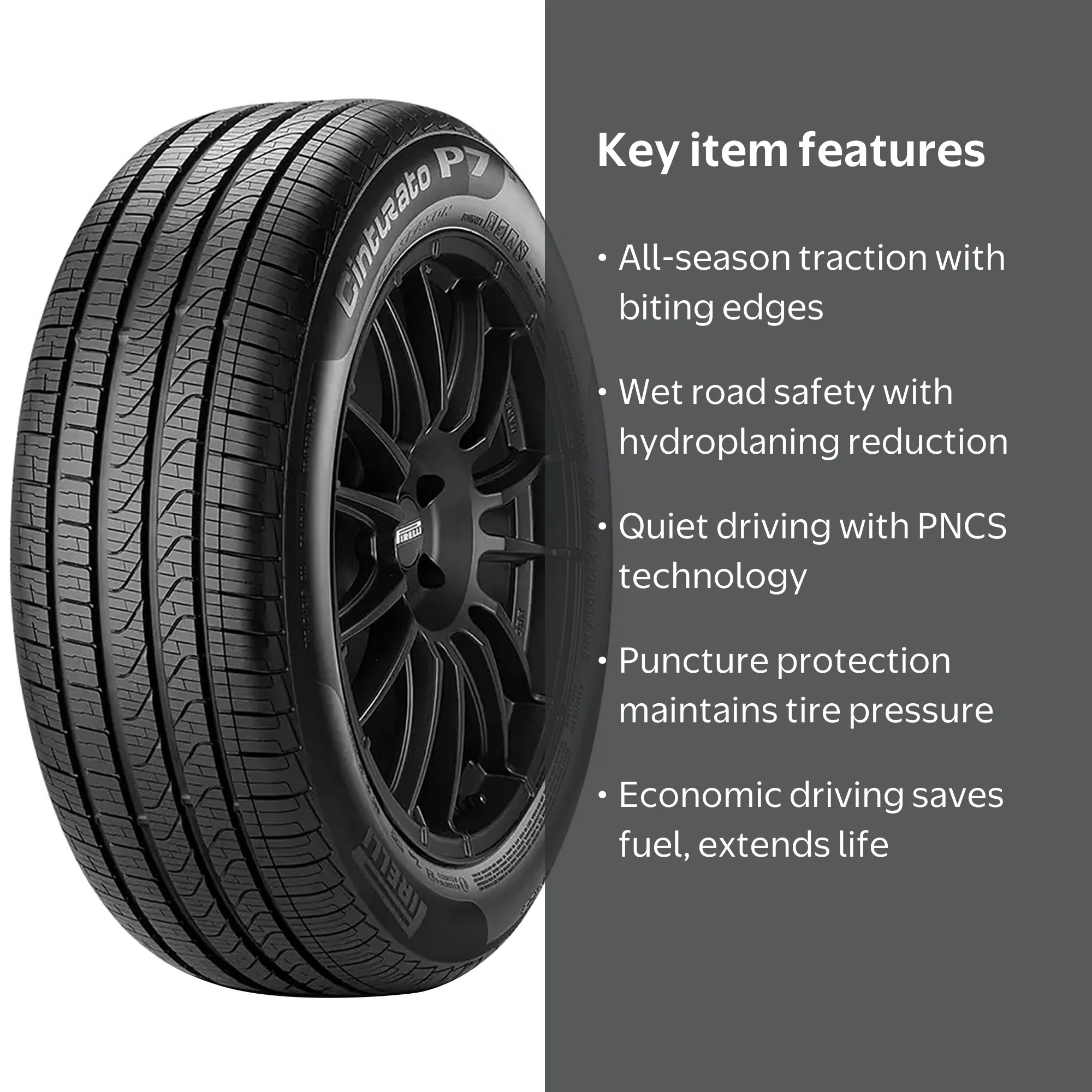 Pirelli Cinturato P7 All Season 225/50R17 94H Passenger Tire for