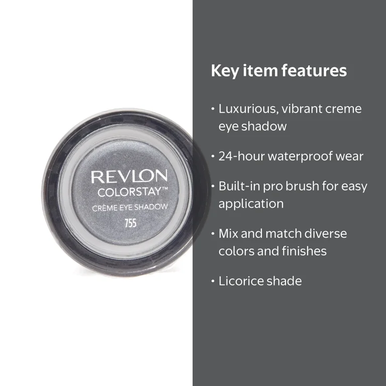 Revlon, ColorStay Creme Eye Shadow, Licorice, Clear - Walmart.com